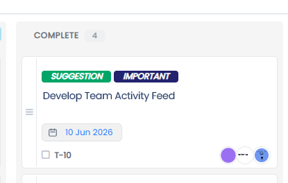 Mark the task done
